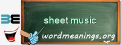 WordMeaning blackboard for sheet music
